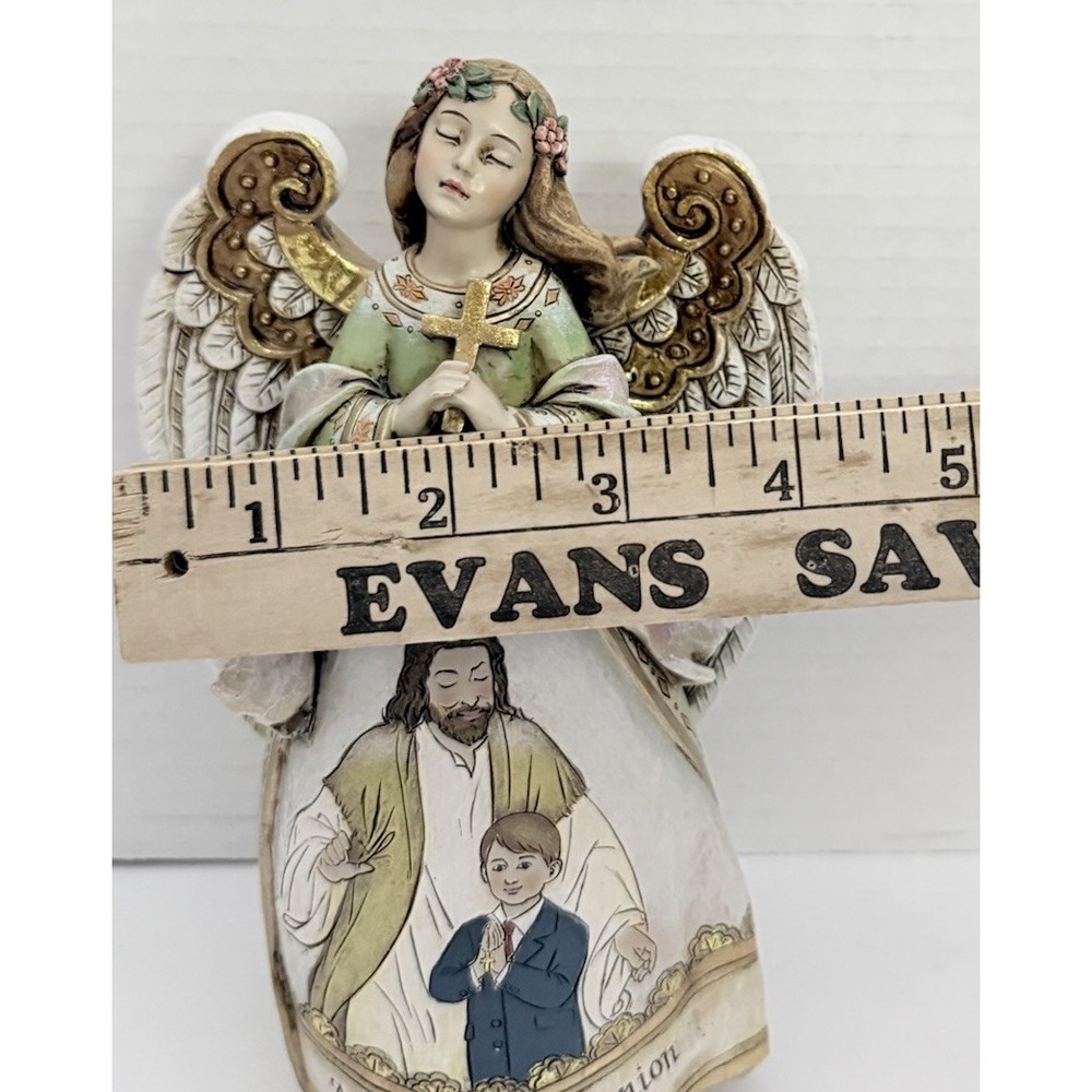 Jim Shore Heartwood Creek Angel Figurine 7.5" My First Communion BOY  Jesus RET. - Picture 4 of 9
